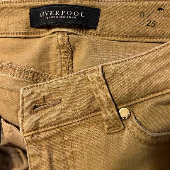 Liverpool women’s jeans size 0 Dull gold color - Picture 2 of 5